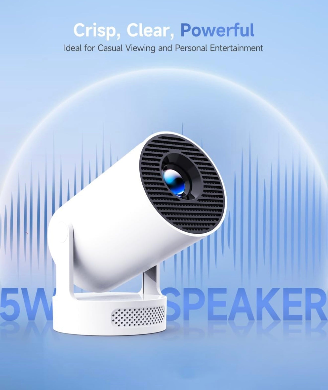 🌙 AuraBeam™ Smart 180° Projector – Watch Movies on Your Ceiling, Bed, Wall or Anywhere