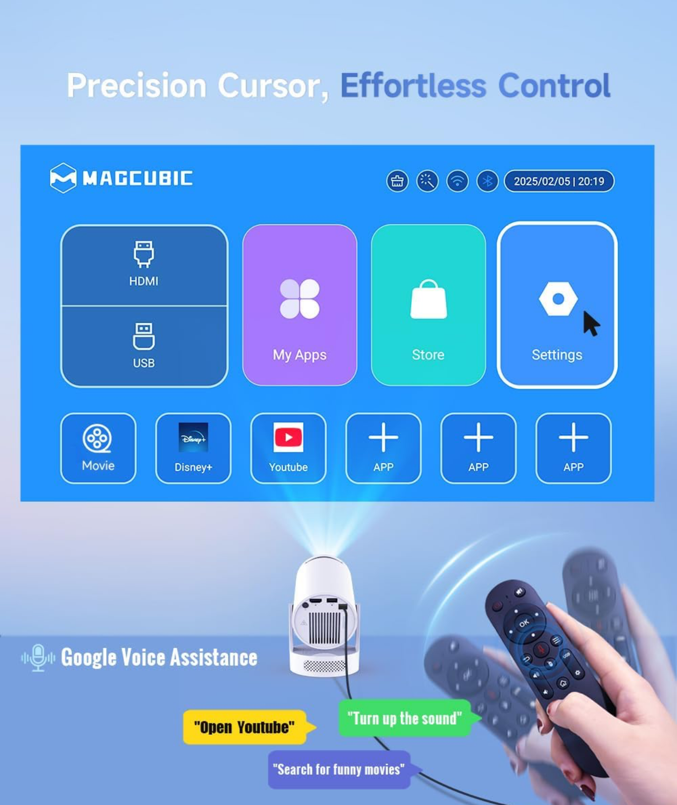 🌙 AuraBeam™ Smart 180° Projector – Watch Movies on Your Ceiling, Bed, Wall or Anywhere